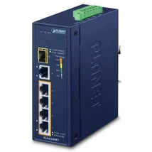 Planet IGS-614HPT ipari PoE switch 4-Port Gigabit PoE+1-Port Gigabit+1-Port SFP