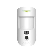 AJAX MotionCam WH vezetéknélküli PIR mozgásérzékelő kamerával, fehér