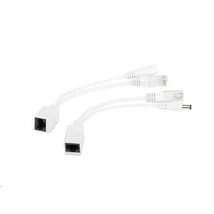 Passzív PoE adapter kábel készlet, RJ45 aljzat és tápcsatlakozó aljzat/dugó