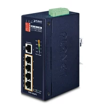 Planet ISW-504PT ipari PoE switch 4-Port 10/100TX PoE + 1-Port 10/100TX Ethernet