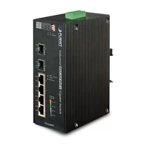 Planet IGS-624HPT ipari PoE switch 4-Port Gigabit PoE + 2-Port Gigabit SFP