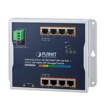 Planet WGS-4215-8P2S ipari PoE switch 8-Port Gigabit PoE + 2-Port Gigabit SFP