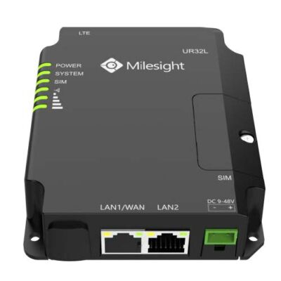 Milesight UR32L-L04EU ipari 4G LTE modem router, 2x100Mbps Ethernet