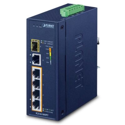 Planet IGS-614HPT 4-Port Gigabit PoE +1-Port Gigabit +1-Port SFP Ethernet switch