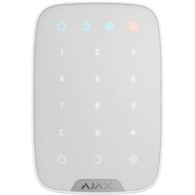 AJAX Keypad Plus WH vezetéknélküli billentyűzet proxy olvasóval, fehér