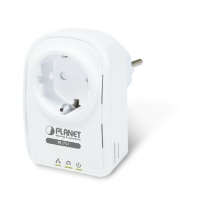 Planet PL-751 500Mbps Powerline ethernet adapter átmenő konnektor aljzattal