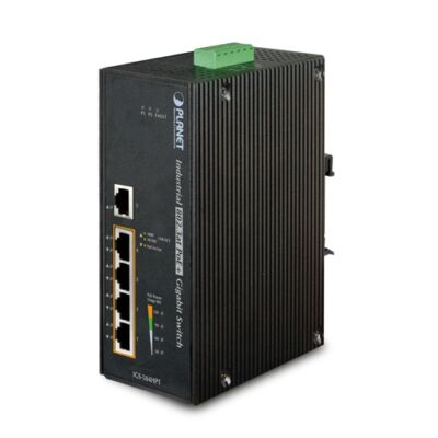 Planet IGS-504HPT ipari PoE switch 4-Port Gigabit PoE + 1-Port Gigabit Ethernet