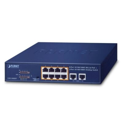 Planet GSD-1008HP 8-Port Gigabit PoE + 2-Port Gigabit Ethernet switch