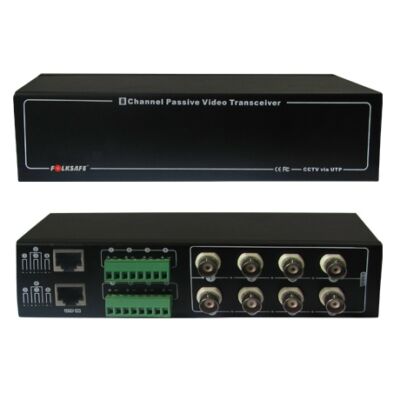 Folksafe FS-HDP4608SR 8 CH passzív HD-CVI/TVI/AHD video balun RJ45 és sorkapocs